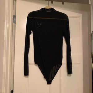 Aritzia sheer black body suit